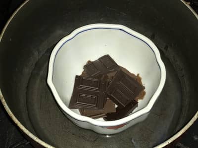 チョコレートを湯煎