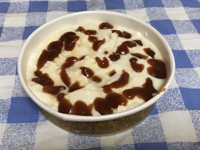 「豆腐グラタン」にトマトソース